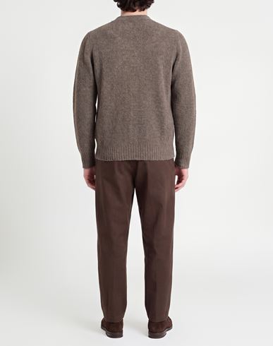 Man Cardigan Taupe Size S Wool, Polyamide