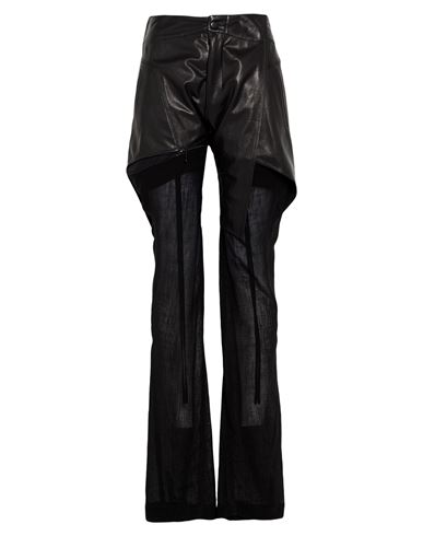 Woman Pants Black Size S Lambskin