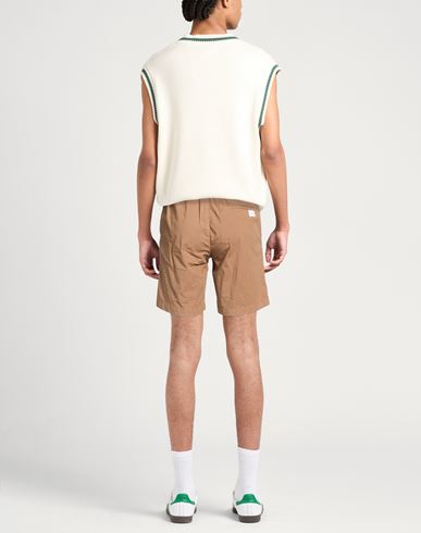 Man Shorts & Bermuda Shorts Camel Size S Cotton, Elastane