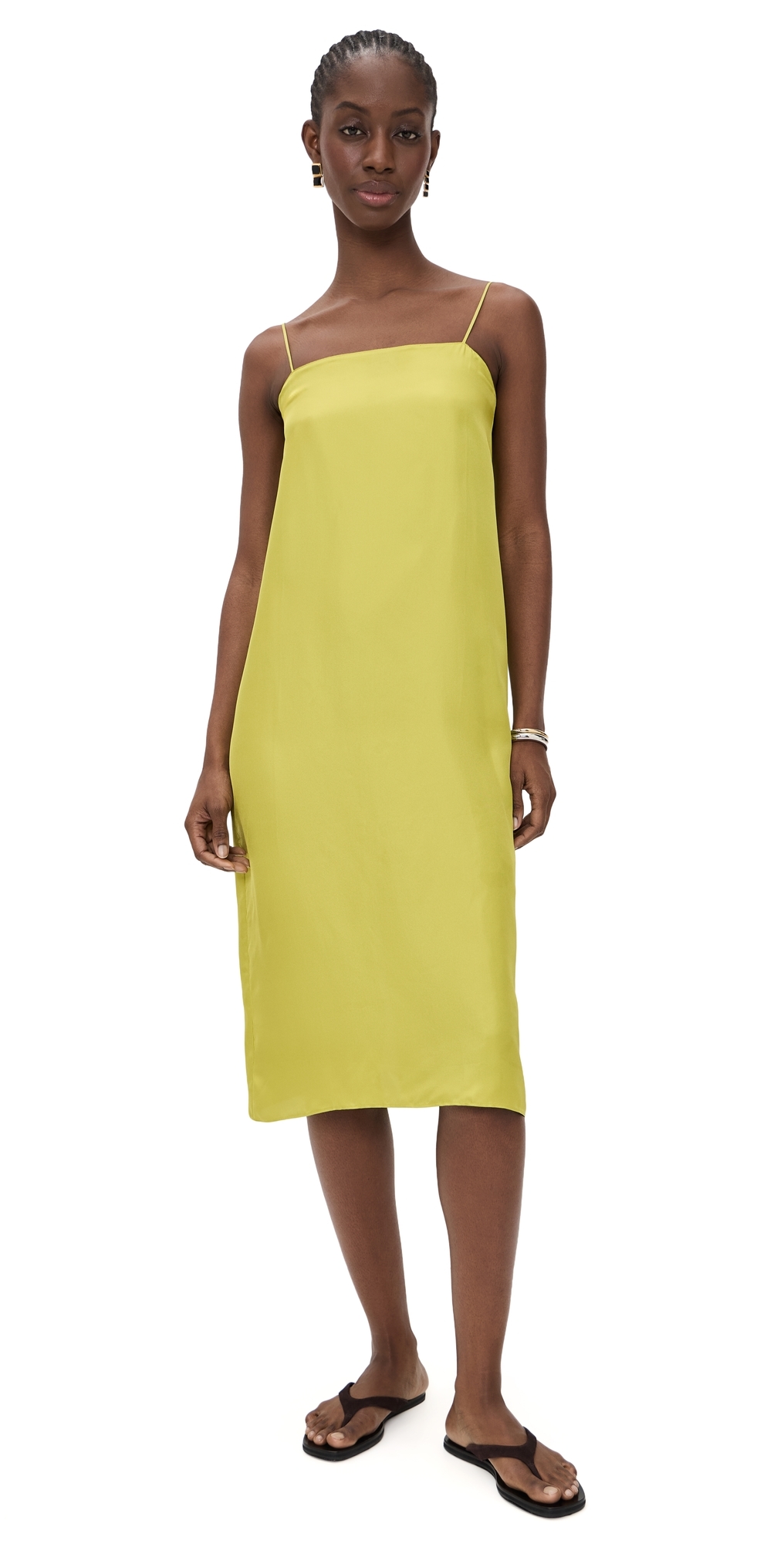 Everyday Silk Dress Chartreuse