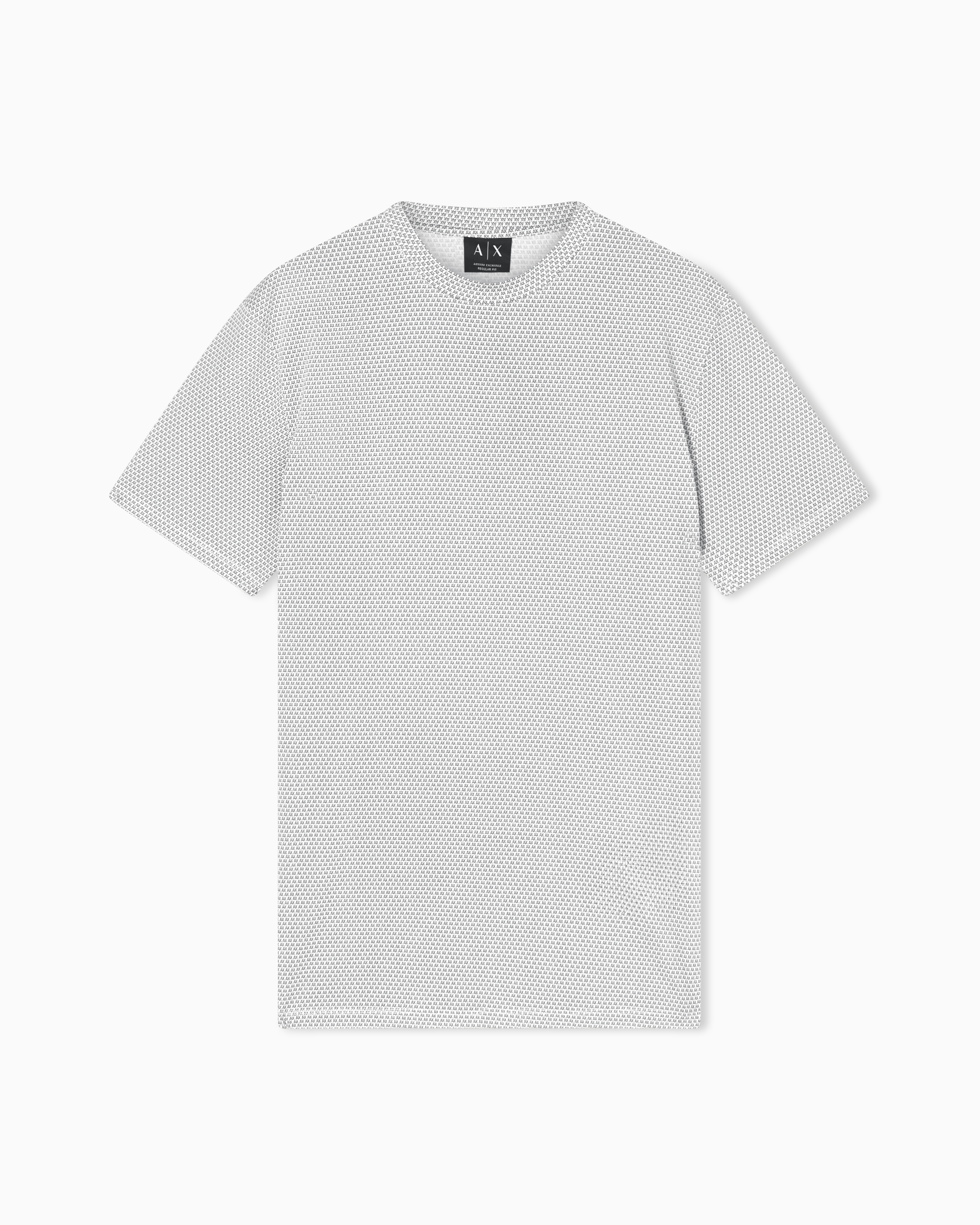 Regular fit cotton T-shirt with allover logo detail