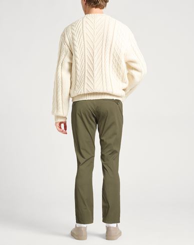 Man Pants Military green Size 36 Cotton, Elastane