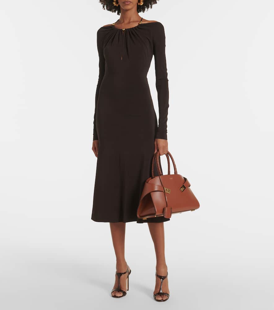 Off-shoulder midi dress