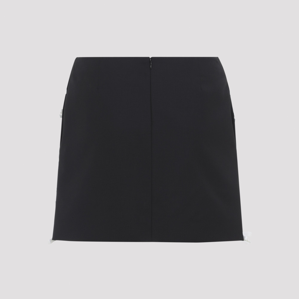 Black Embellished Mini Skirt