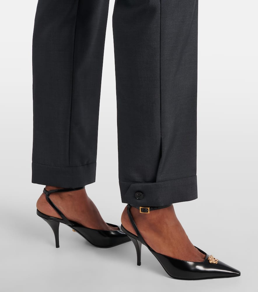 Wool and mohair tapered pants