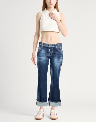Woman Jeans Blue Size 0 Cotton, Elastane