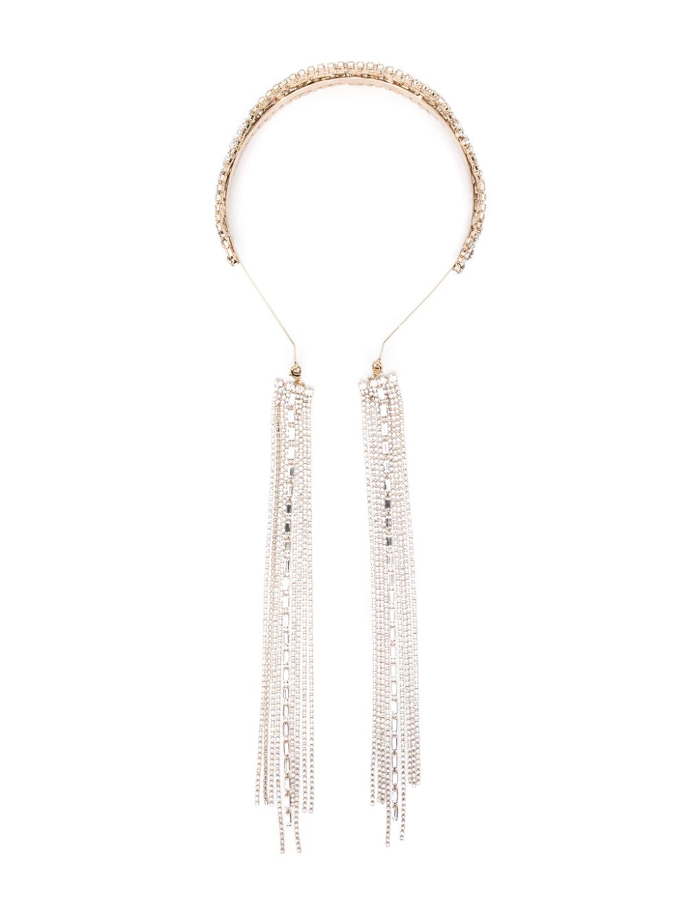 Crystal-embellished slip-on head band - Gold