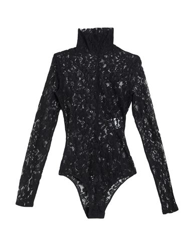 Woman Bodysuit Black Size S Polyamide, Viscose, Elastane