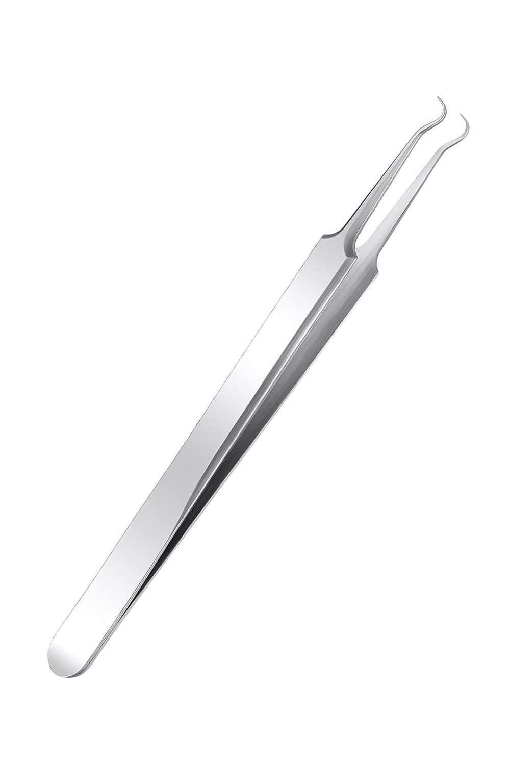 Neel Blue Women's Blackhead Pimple Extractor Remover Tweezers in Silver