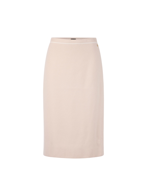 Marc Cain ‘Rethink Together’ fine knit midi skirt, white, 36 N