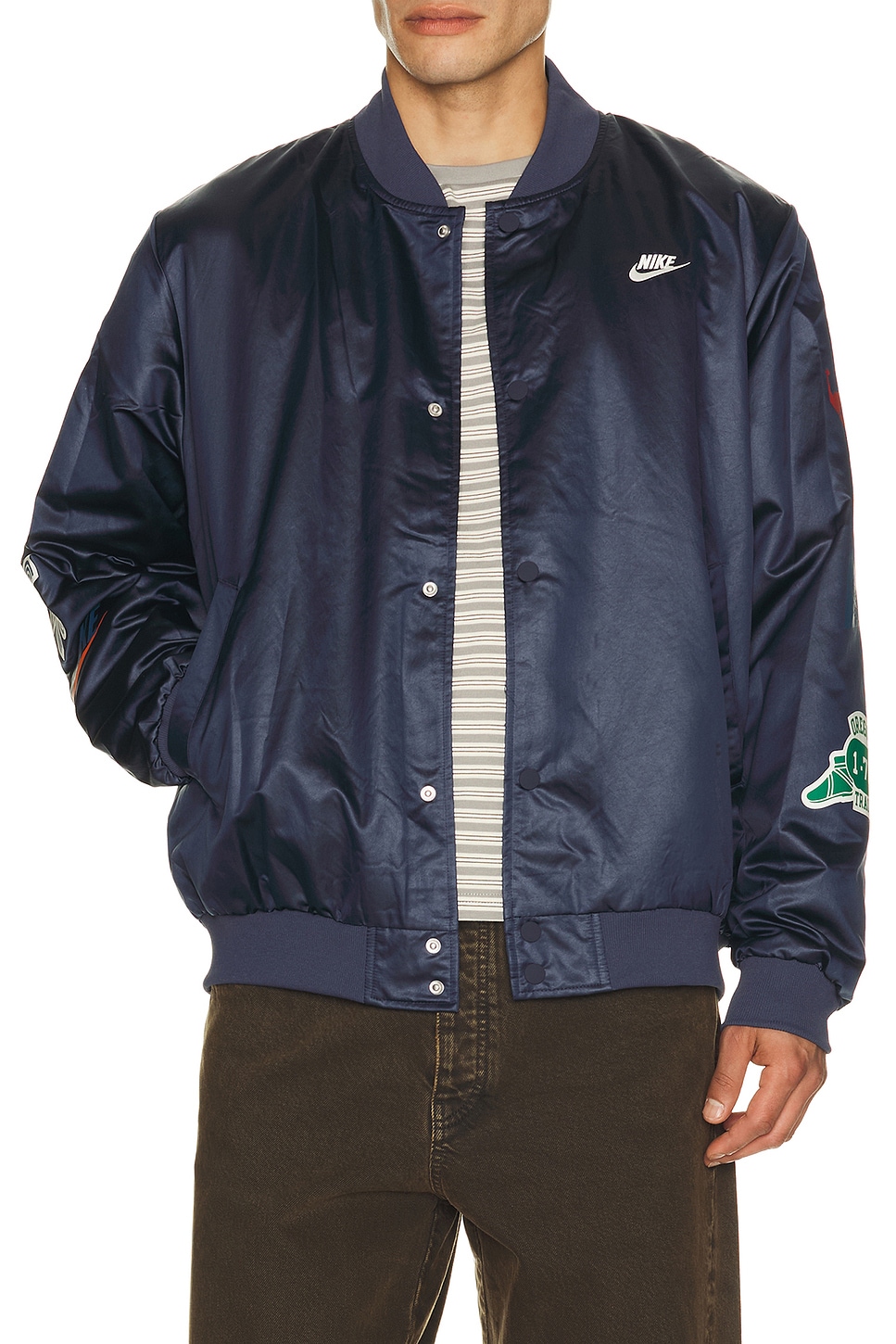 Nike Nk Club Varsity Jacket Reissue in Blue