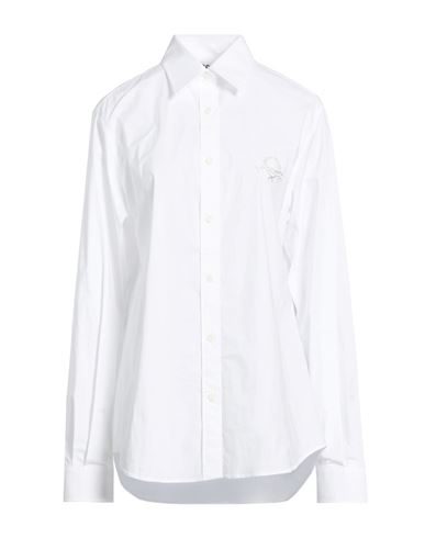 Woman Shirt White Size 4 Cotton, Elastane