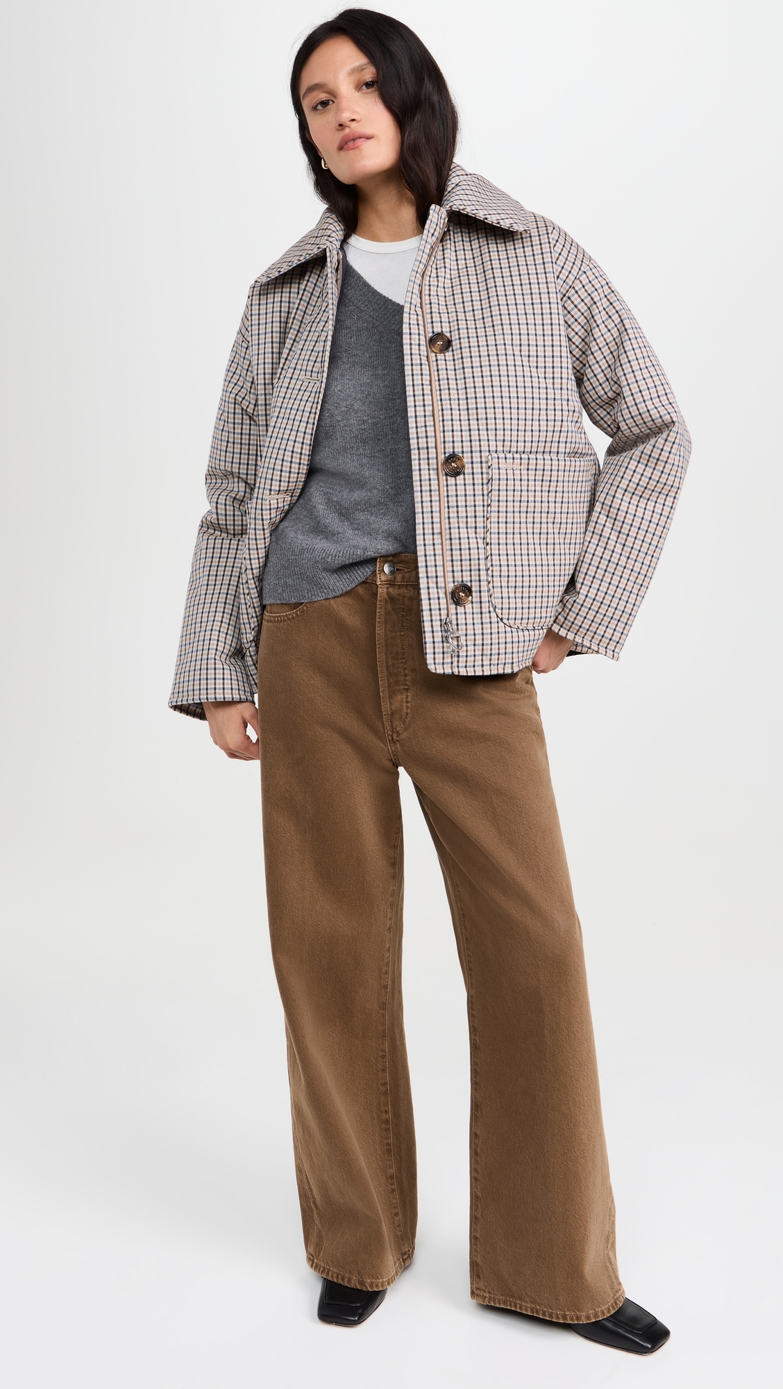 Cassidie Quilt Jacket Sky Micro Check