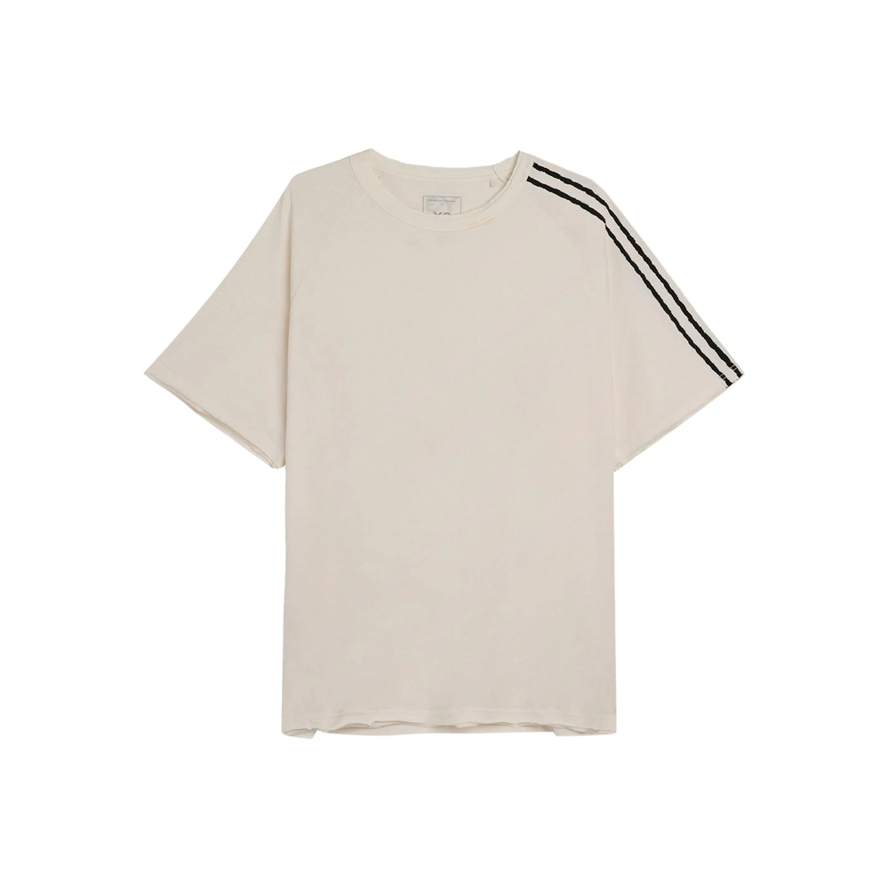 Raw-edge 3-stripes T-shirt