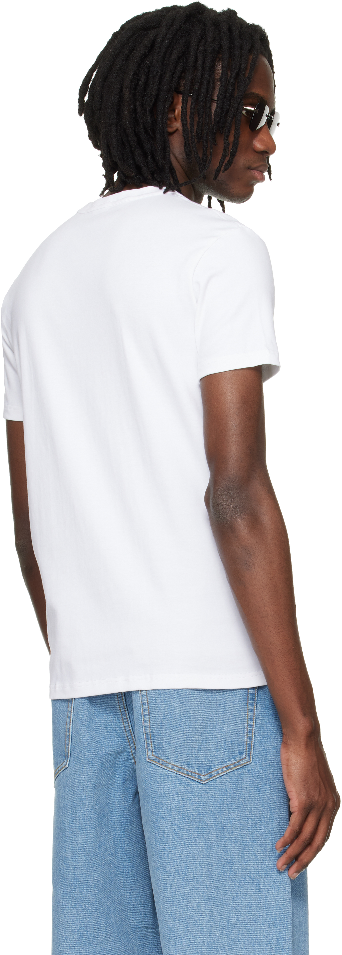 White Cotton Crewneck T-shirt