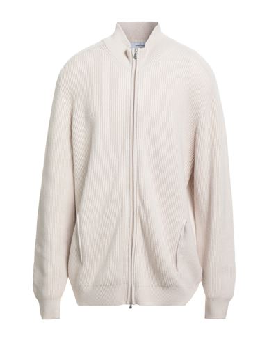 Man Cardigan Cream Size 48 Virgin Wool, Viscose, Cashmere