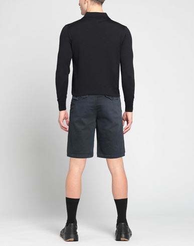 Man Shorts & Bermuda Shorts Navy Size 26 Cotton, Elastane