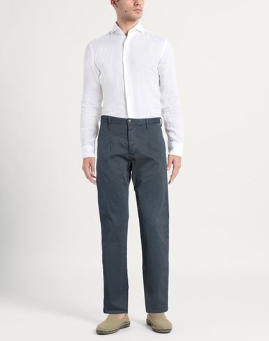 Man Pants Navy Size 28 Cotton, Elastane