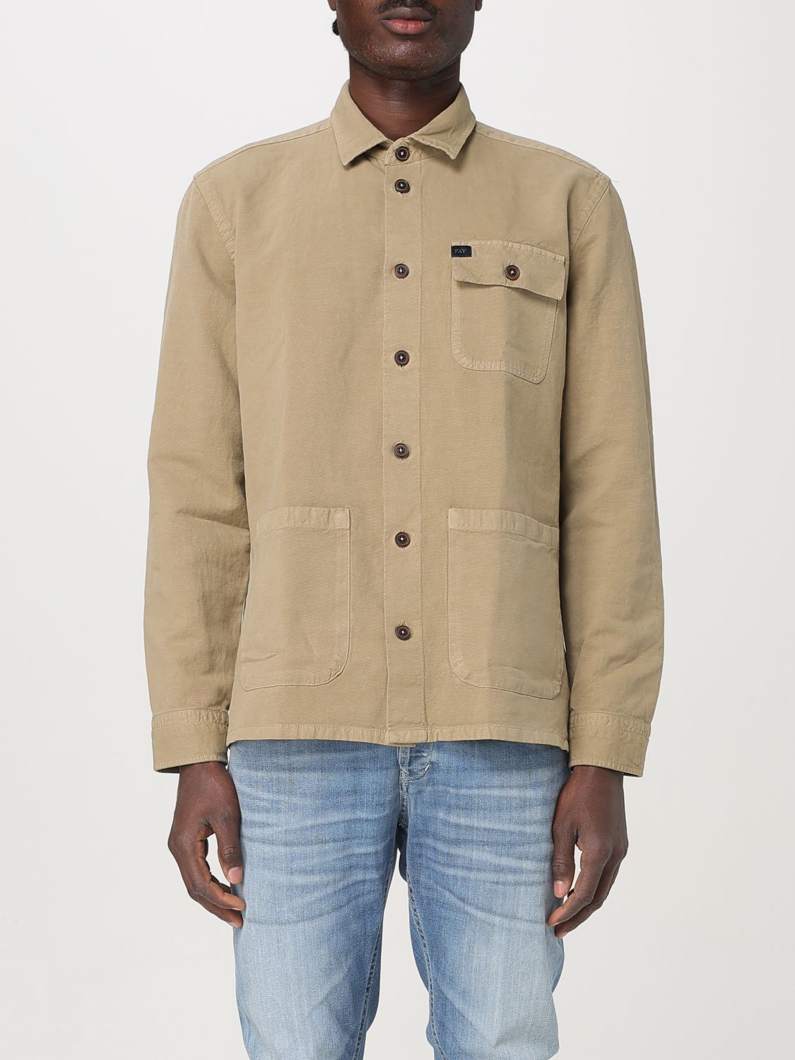 Shirt FAY Men color Sand