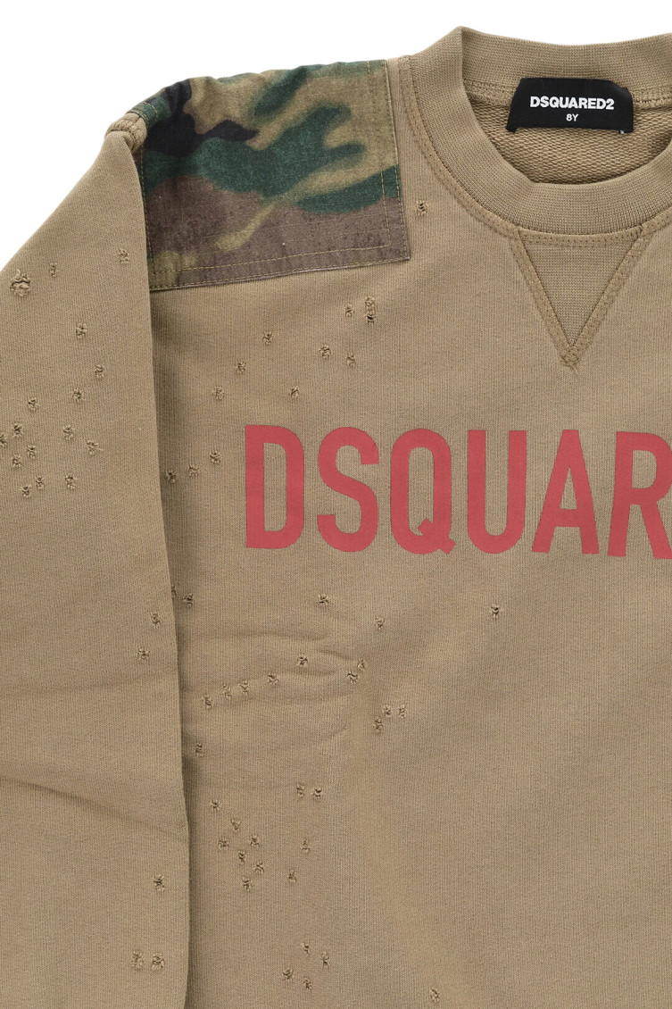 Boys Khaki Relaxed Sweatshirt