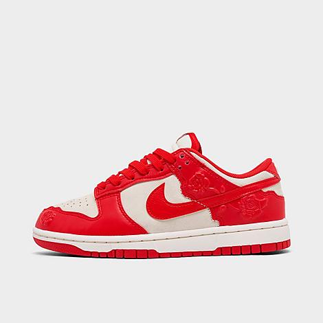 Women's Dunk Low LE Casual Shoes in Coconut Milk/University Red/Pale Ivory