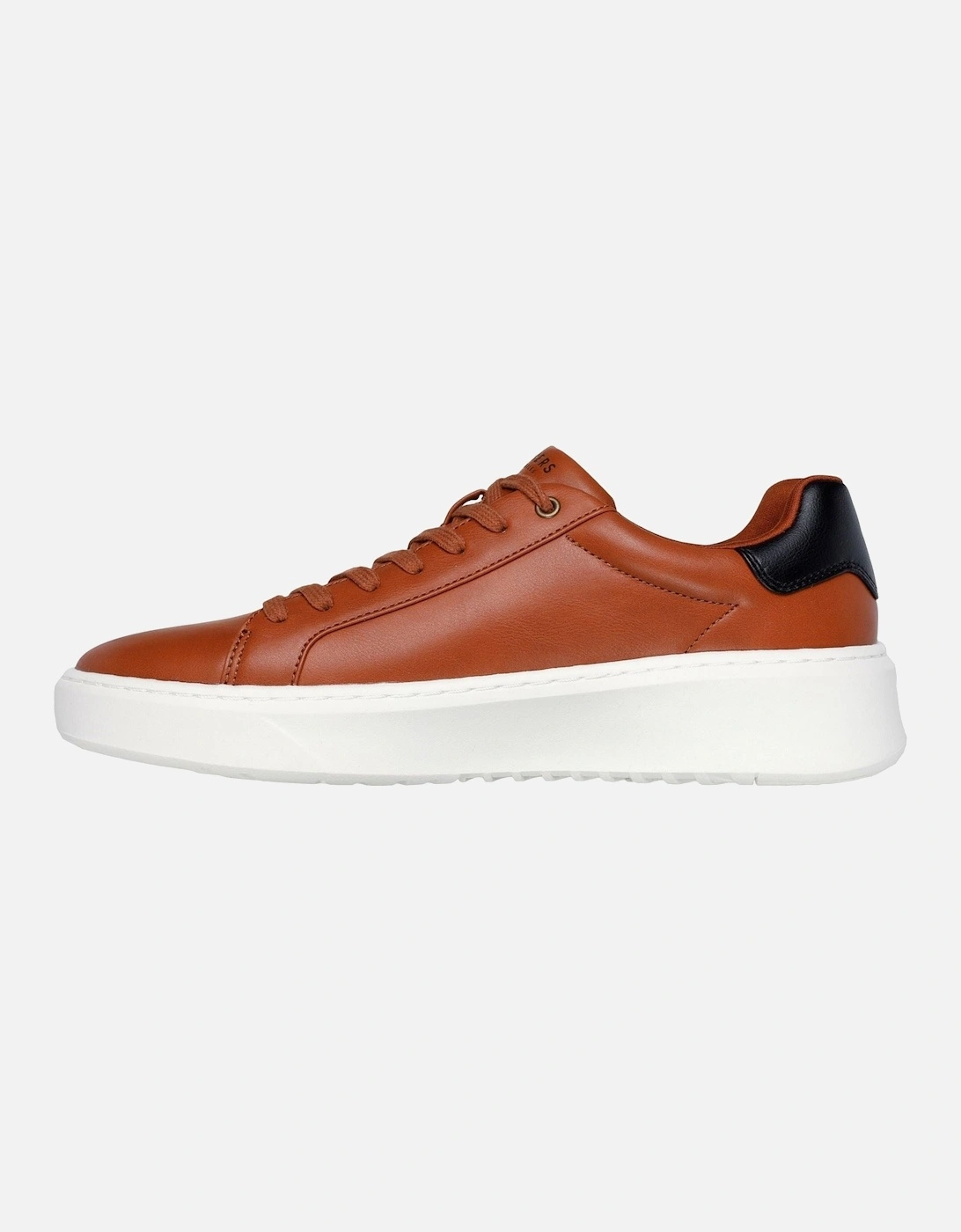 Men's Skechers Court Break Suit Sneaker Synthetic Men's Cognac Trainers - Brown - Size: 10