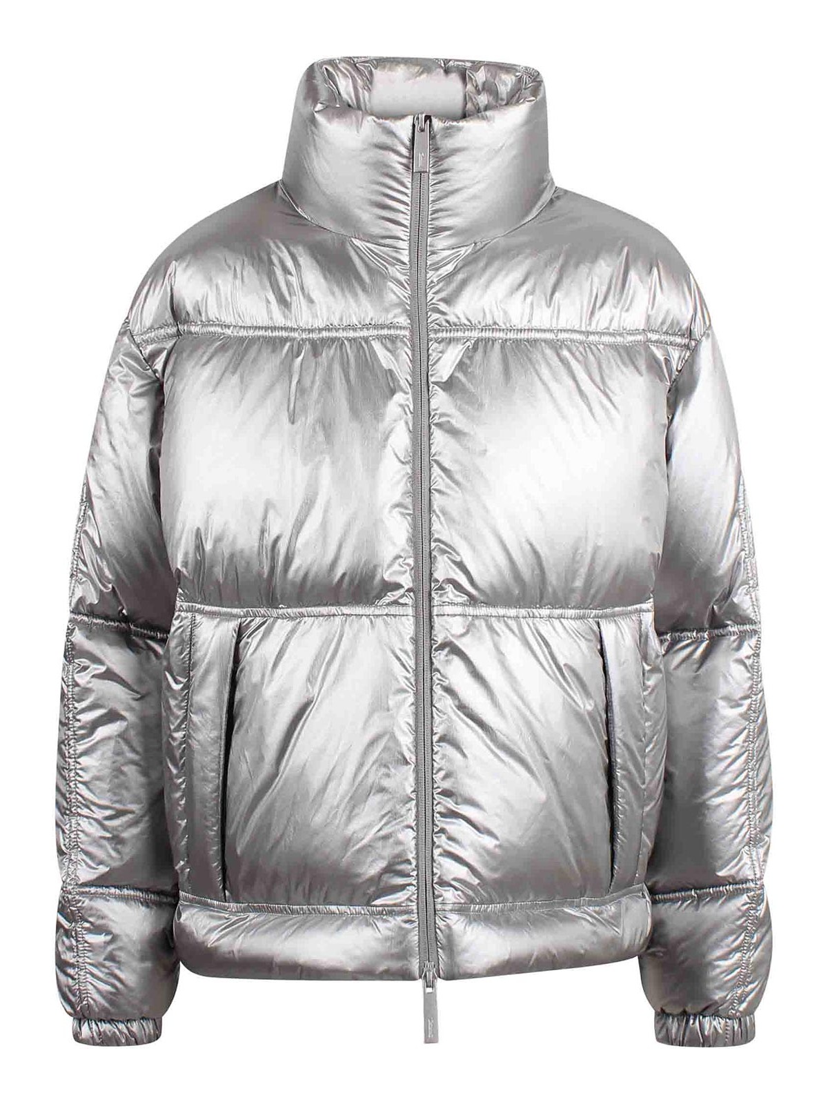 Metallic Shield High-Neck Jacket