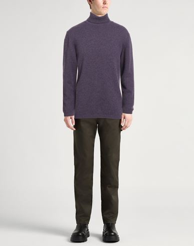 Man Turtleneck Purple Size L Merino Wool