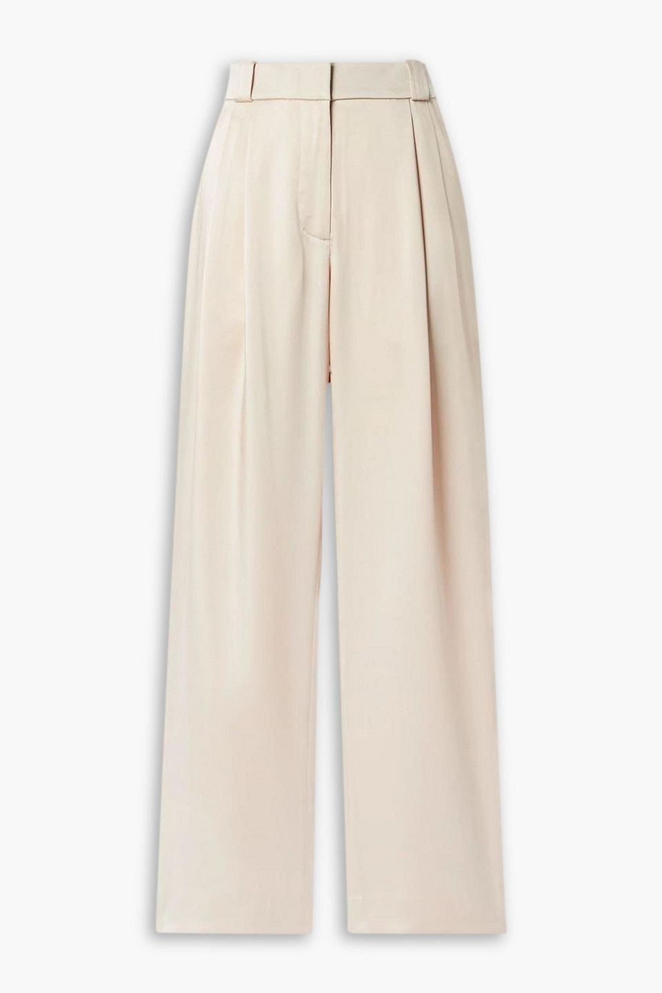 Fynn pleated crepe wide-leg pants