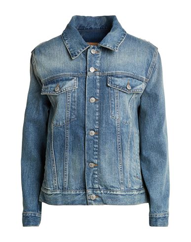 Woman Denim outerwear Blue Size 2 Cotton