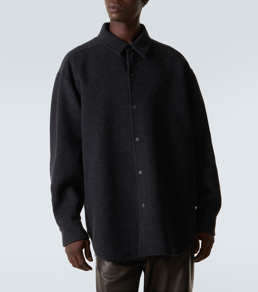 Wool and cashmere overshirt