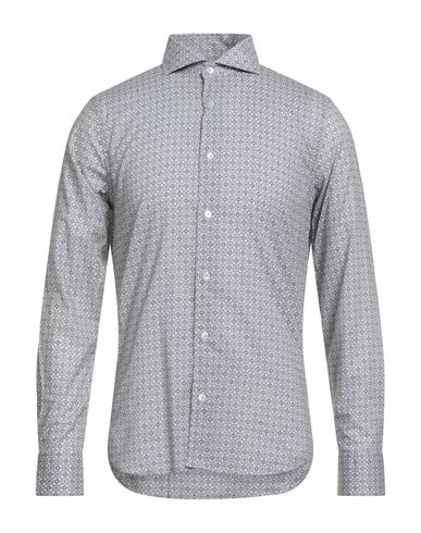 Man Shirt Grey Size 17 Cotton, Elastane