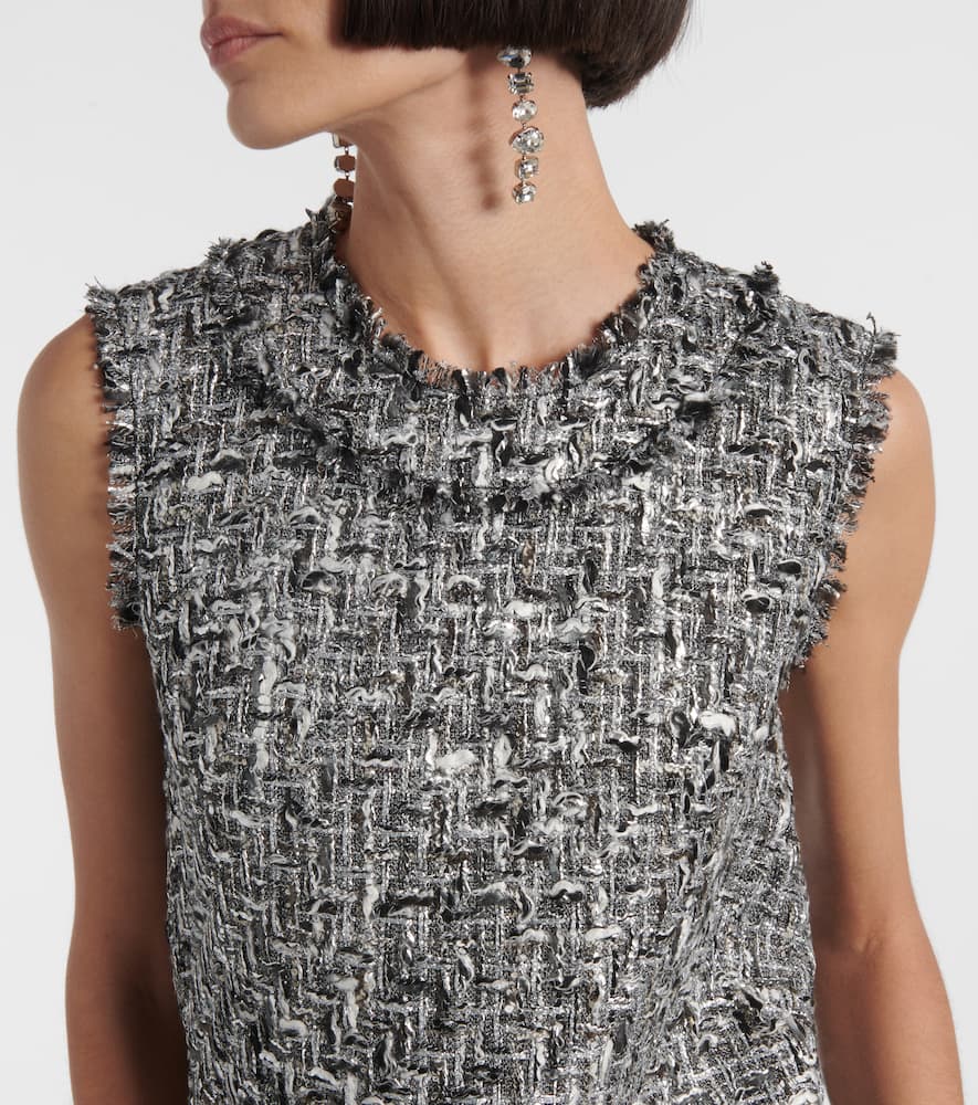 Tweed lamé minidress