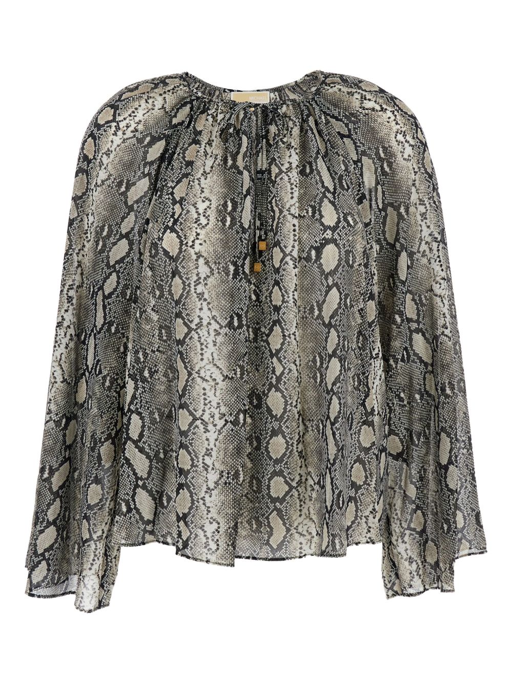 Snakeskin-print blouse - Green