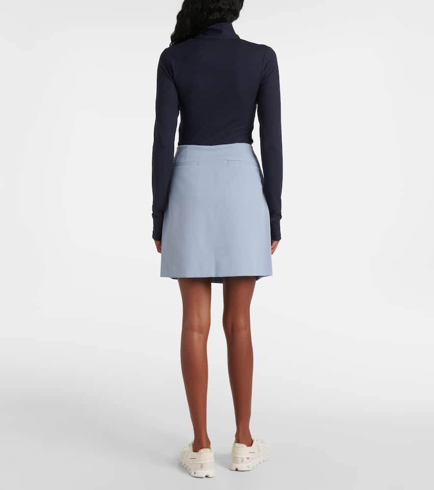 Tory Sport Ruffled twill miniskirt