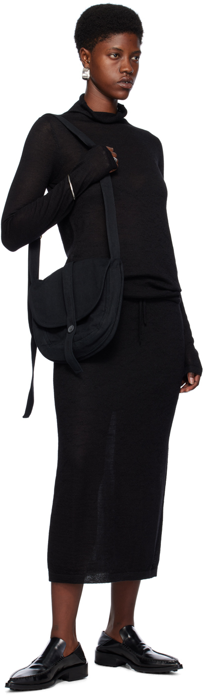 Lauren Manoogian Black Funnel Turtleneck