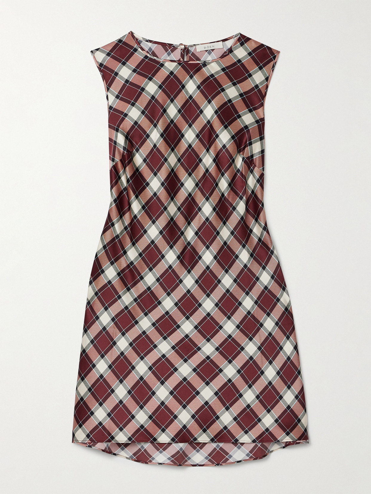 Alamere Checked Silk-satin Mini Dress - Multi
