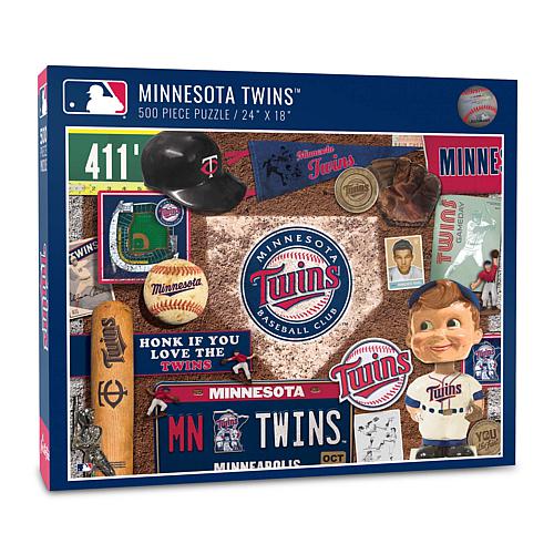 Officially Licensed MLB Minnesota Twins Retro Series 500-Piece Puzzle