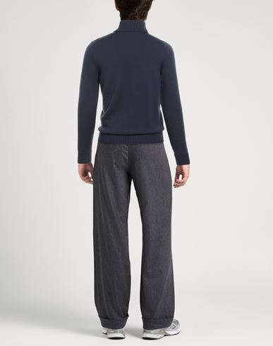 Man Turtleneck Slate blue Size 36 Merino Wool