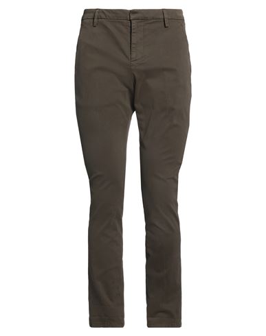 Man Pants Military green Size 34 Cotton, Elastane