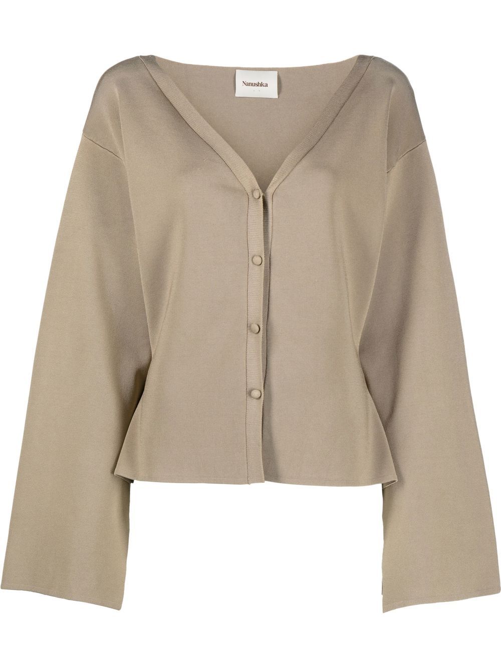 Wide-sleeves cardigan - Neutrals