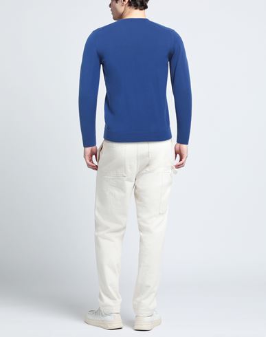 Rossopuro Man Sweater Bright blue Size 4 Cotton