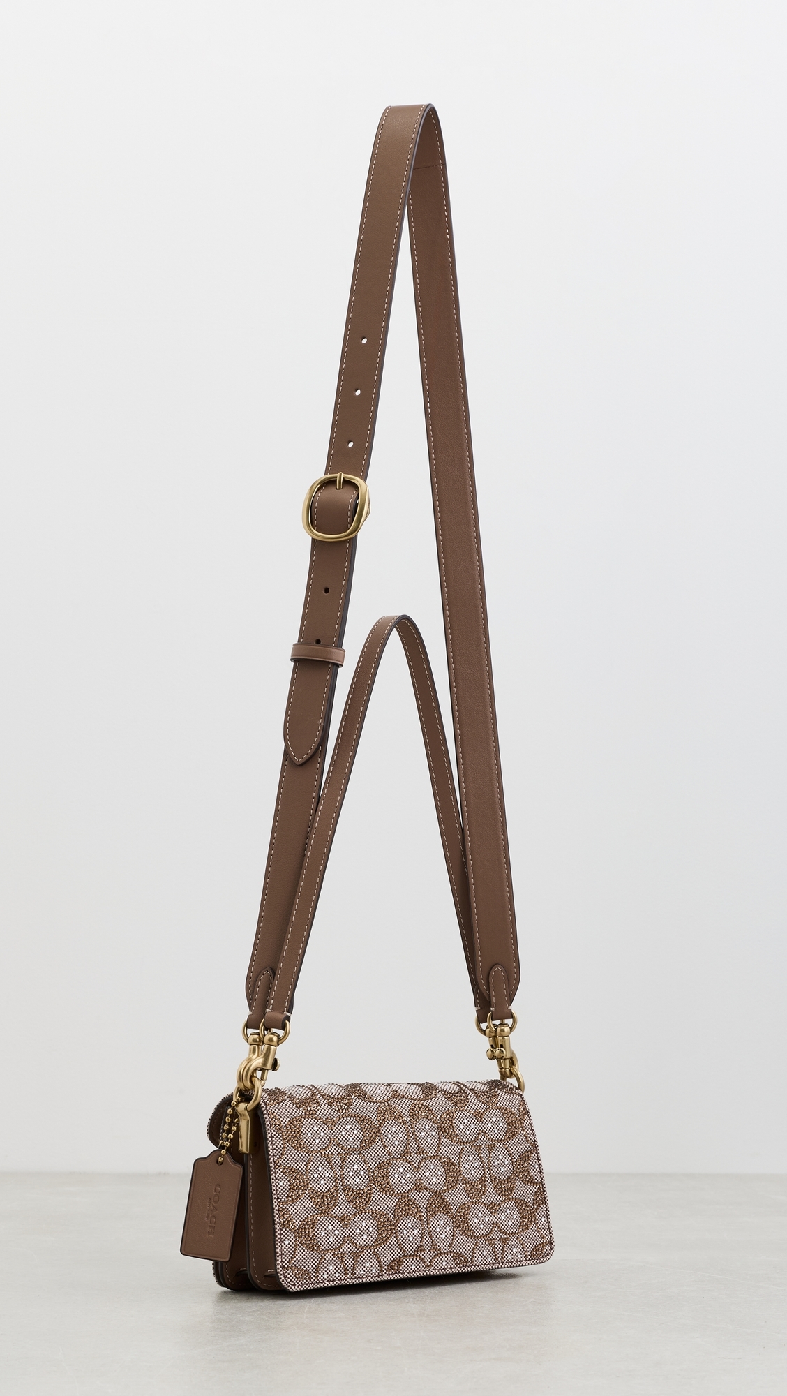 Crystal Signature Soft Tabby Shoulder Bag Mushroom One Size