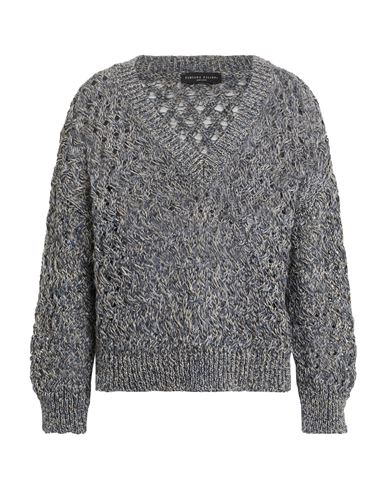 Woman Sweater Slate blue Size 4 Linen, Cotton, Mohair wool, Synthetic fibers, Metallic fiber