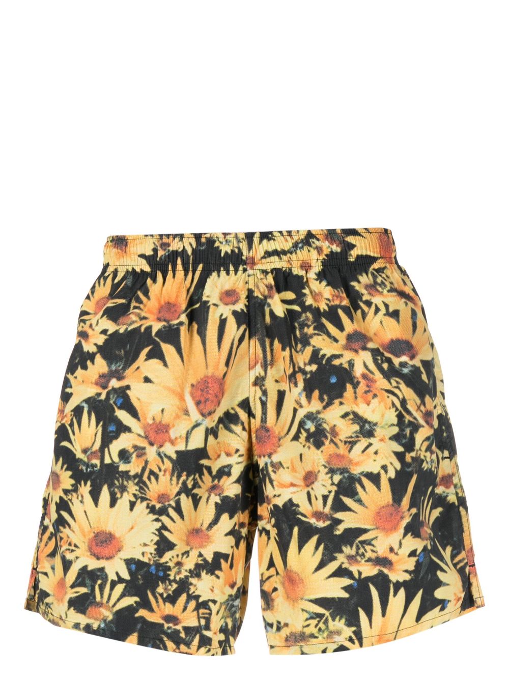 Sunflower-print swim shorts - Yellow