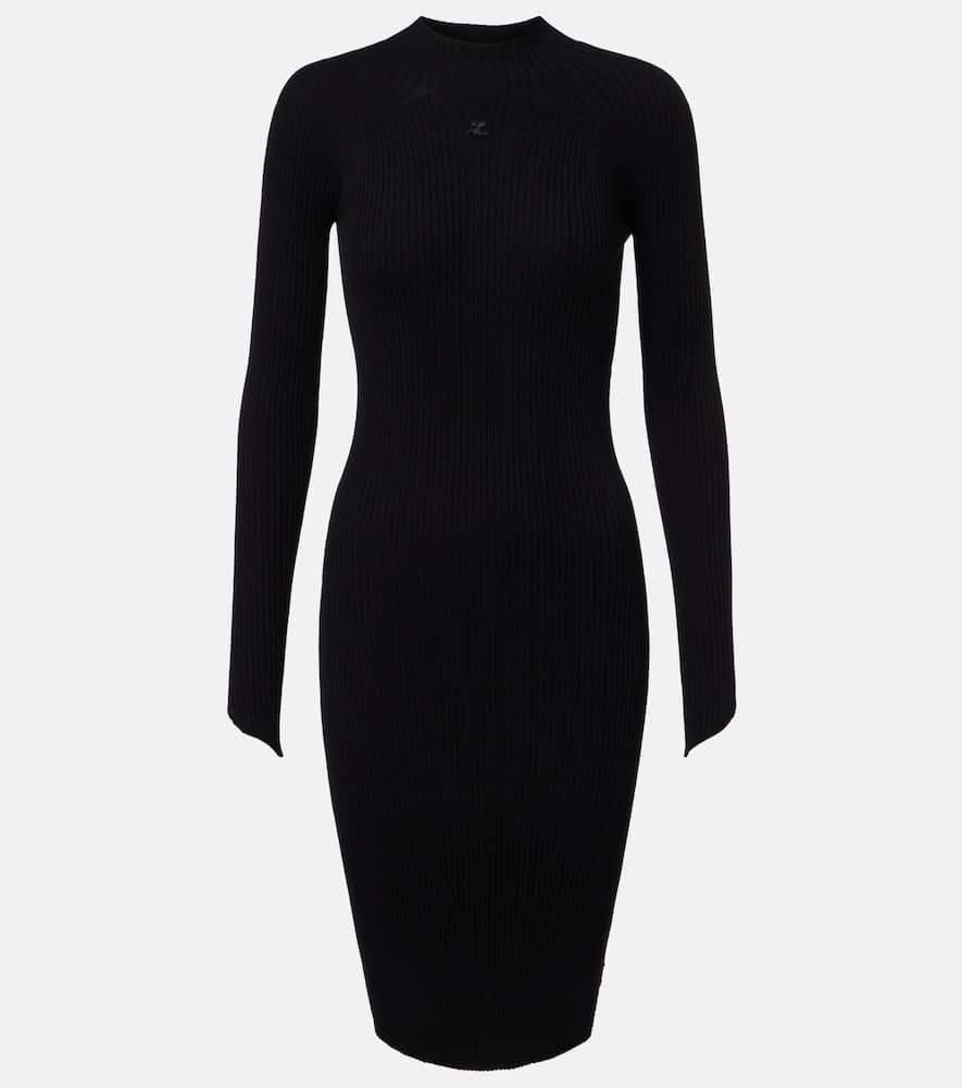 Courrèges Ribbed-knit jersey mini dress