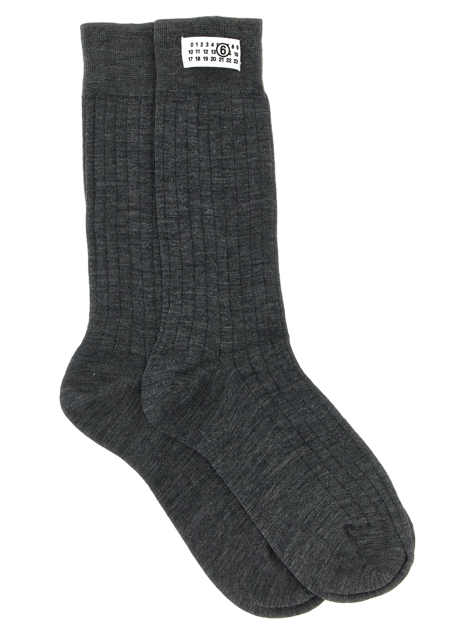Ribbed Wool Socks — Gray