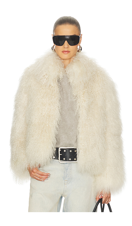 LAMARQUE Bianca Fur Jacket in Bone. M also in L