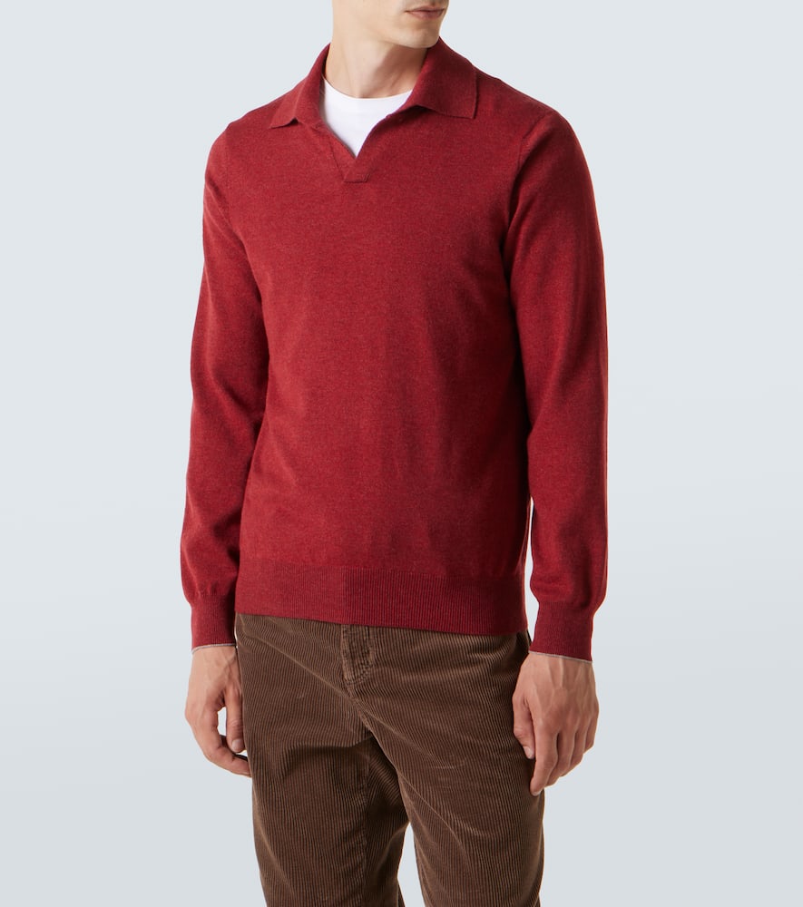 Cashmere polo sweater