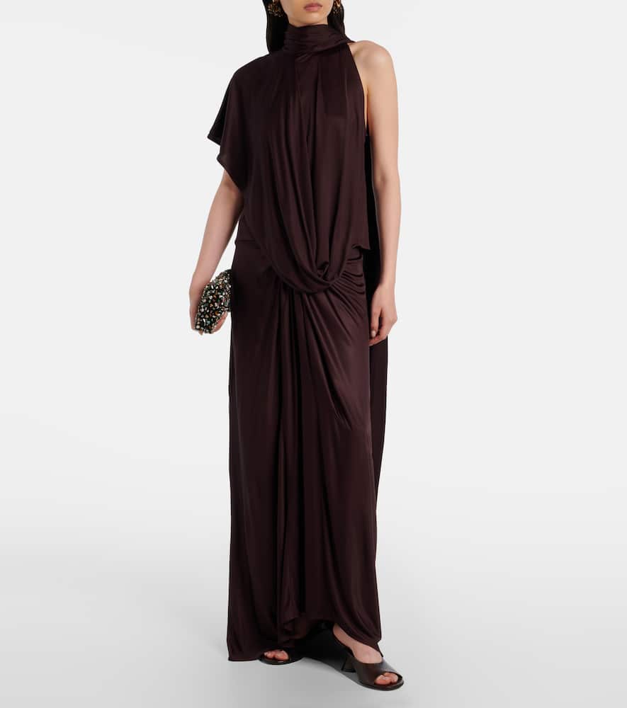 Draped maxi skirt